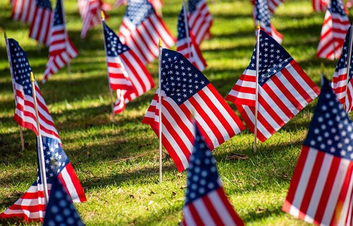 american flags