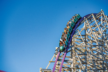 Guests riding Iron Gwazi