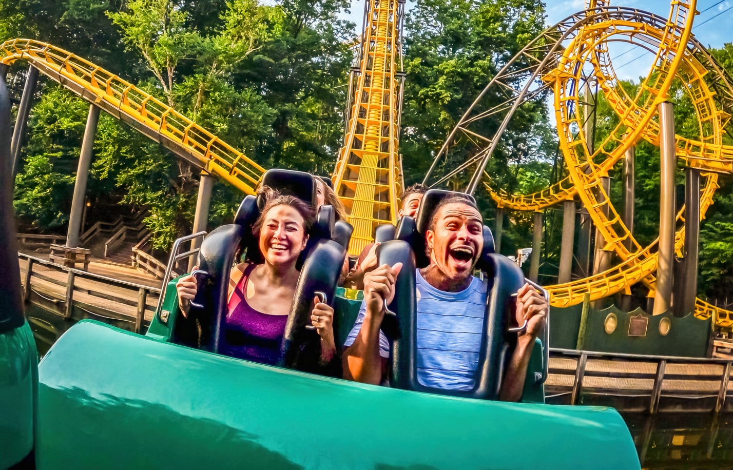 People riding Loch Ness Monster