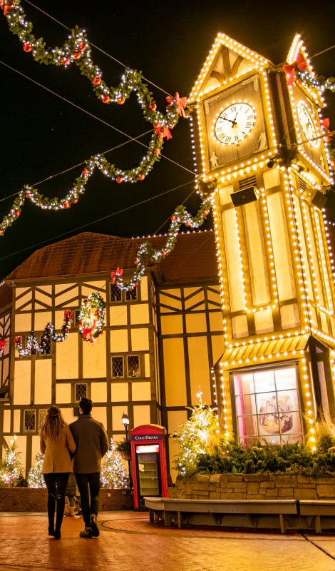 Busch Gardens Williamsburg with Holiday Lighting