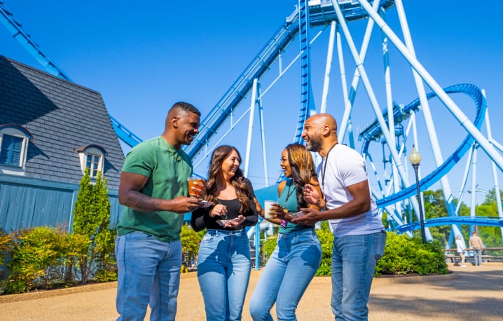 Group in front of Griffon at Busch Gardens Williamsburg