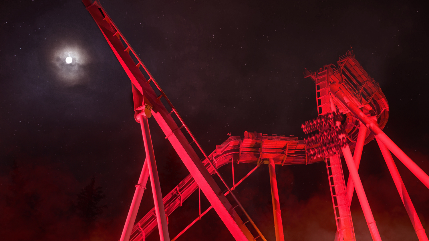 Coaster at night