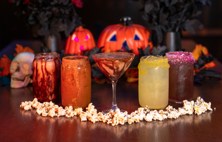 Halloween cocktail flight