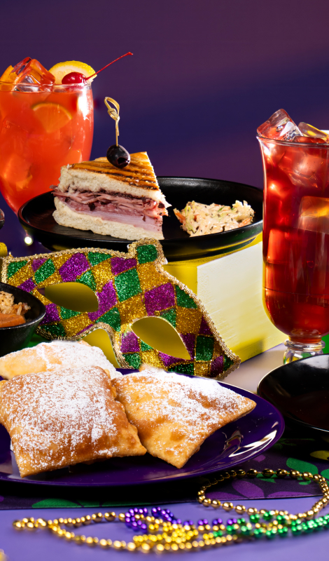 Display of Mardi Gras food