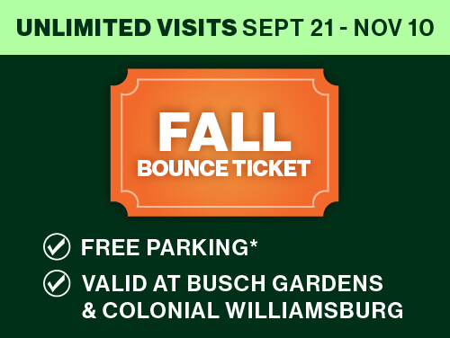 Busch Gardens & Colonial Williamsburg Fall Bounce