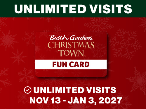 Christmas Town Fun Card Unlimited Visits Nov 13 - Jan 3, 2027