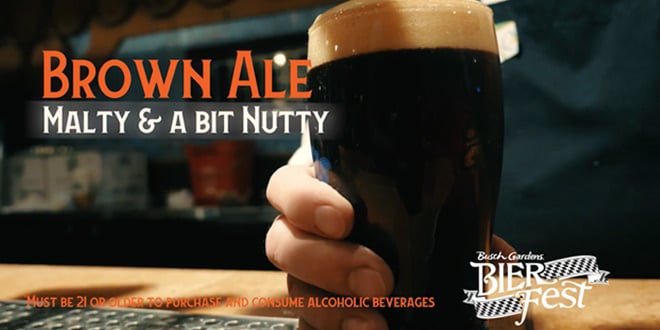 Brown Ale being poured at Busch Gardens Bier Fest