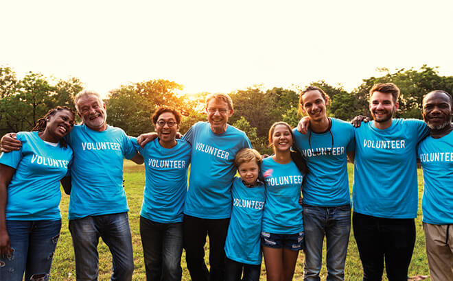 Become a role model for your community and inspire others to volunteer or donate