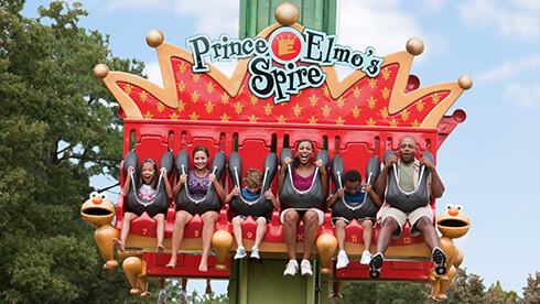 Sesame Street Forest of Fun includes a show with the characters, photo opportunities, kids rides, playground, and  water play area.